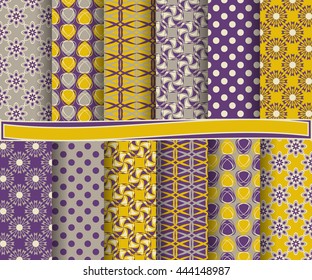set of abstract vector paper with decorative flowers, shapes and design elements for scrapbook  