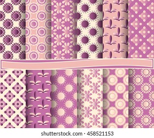 set of abstract vector paper with decorative shapes and design elements for scrapbook