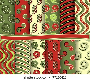 set of abstract vector paper with decorative shapes and design elements for scrapbook