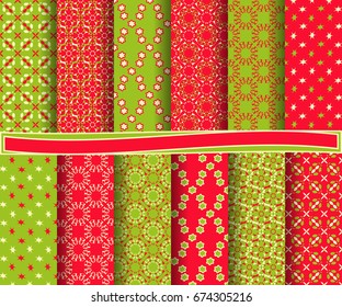 set of abstract vector paper with decorative shapes and design elements for scrapbook 