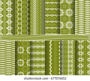 set of abstract vector paper with decorative shapes and design elements for scrapbook 