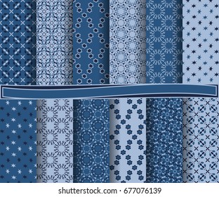 set of abstract vector paper with decorative shapes and design elements for scrapbook 