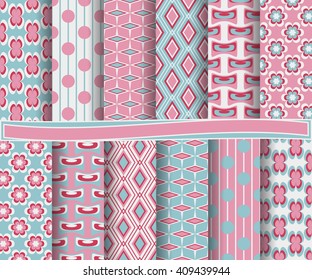 set of abstract vector paper with floral patterns and decorative elements for scrapbook
