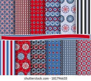   set of  abstract vector paper for scrapbook   
