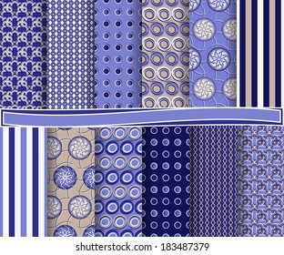  set of  abstract vector paper for scrapbook   