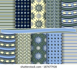 set of  abstract vector paper for scrapbook 