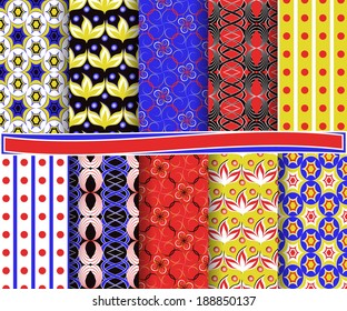 set of  abstract vector paper for scrapbook   