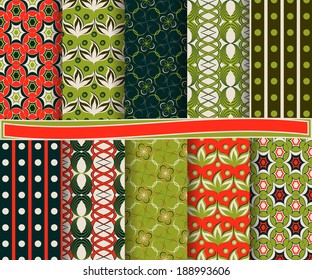 set of  abstract vector paper for scrapbook   