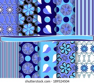 set of  abstract vector paper for scrapbook   