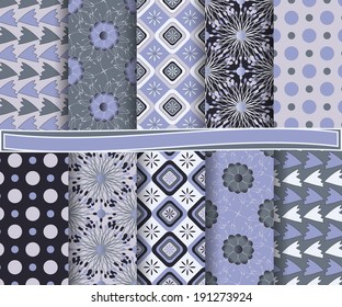 set of  abstract vector paper for scrapbook 
