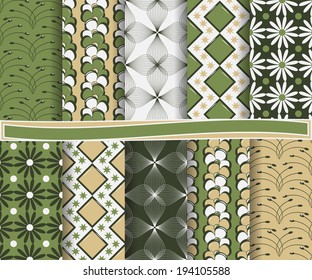 set of  abstract vector paper for scrapbook 