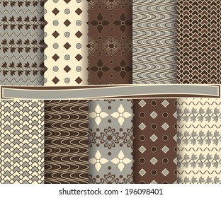  set of  abstract vector paper for scrapbook   