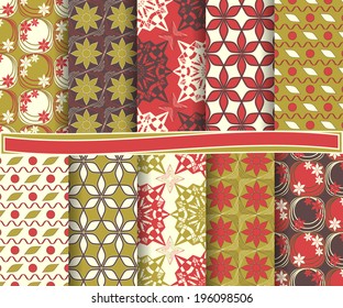 set of  abstract vector paper for scrapbook 