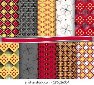 set of  abstract vector paper for scrapbook 