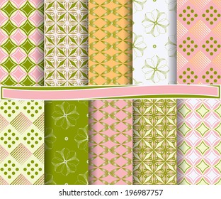 set of  abstract vector paper for scrapbook 