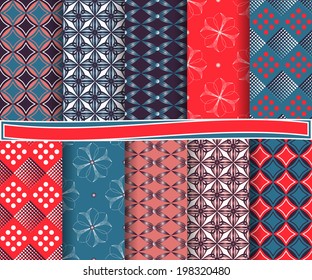 set of  abstract vector paper for scrapbook 
