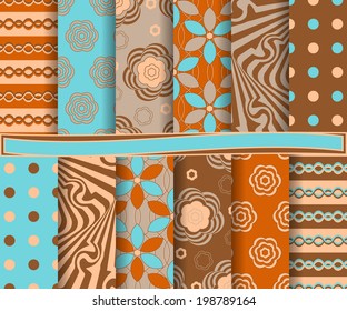 set of  abstract vector paper for scrapbook 