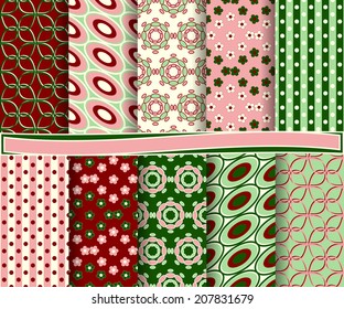 set of  abstract vector paper for scrapbook 