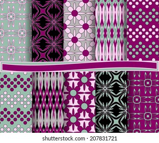 set of  abstract vector paper for scrapbook 