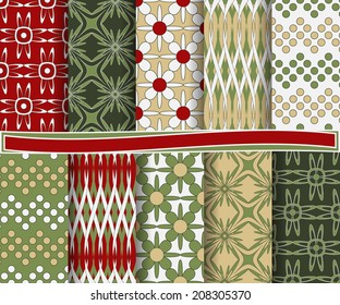 set of  abstract vector paper for scrapbook 