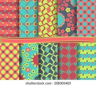 set of  abstract vector paper for scrapbook 