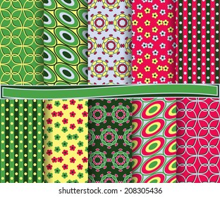 set of  abstract vector paper for scrapbook 