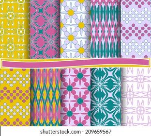 set of  abstract vector paper for scrapbook 