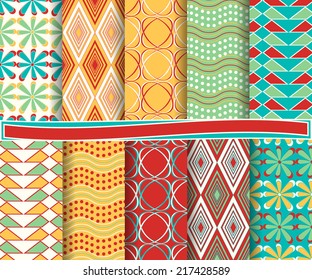 set of  abstract vector paper for scrapbook 