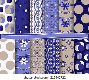 set of  abstract vector paper for scrapbook 