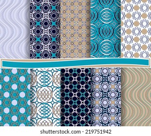 set of  abstract vector paper for scrapbook 