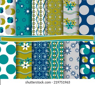 set of  abstract vector paper for scrapbook 