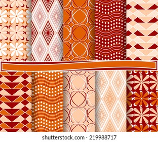 set of  abstract vector paper for scrapbook 