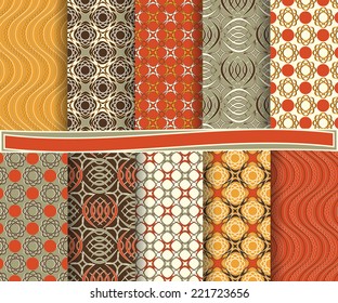 set of abstract vector paper for scrapbook 