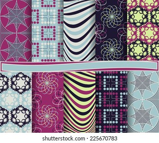 set of  abstract vector paper for scrapbook 