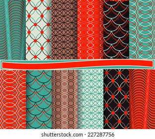 set of  abstract vector paper for scrapbook 