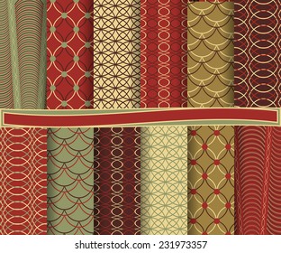 set of  abstract vector paper for scrapbook 