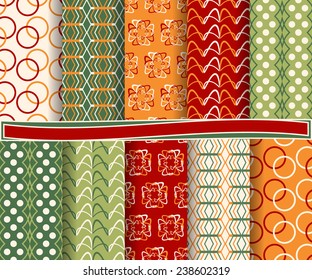 set of  abstract vector paper for scrapbook   