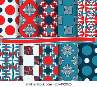 set of  abstract vector paper for scrapbook 