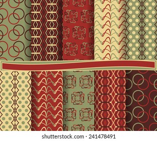 set of  abstract vector paper for scrapbook   