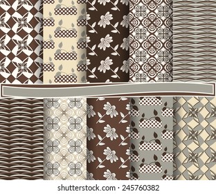 set of abstract vector paper for scrapbook 