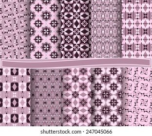 set of  abstract vector paper for scrapbook 
