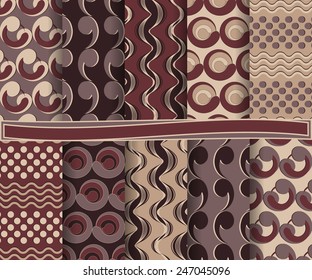 set of  abstract vector paper for scrapbook 