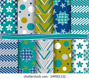 set of  abstract vector paper for scrapbook 