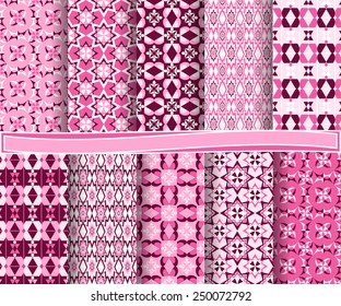 set of  abstract vector paper for scrapbook 