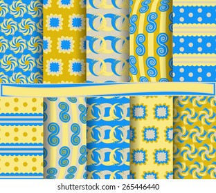 set of  abstract vector paper for scrapbook