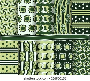 set of  abstract vector paper for scrapbook