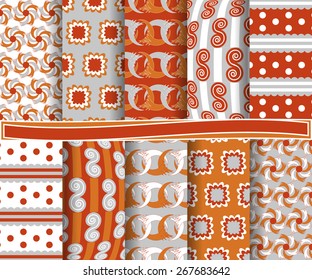 set of  abstract vector paper for scrapbook