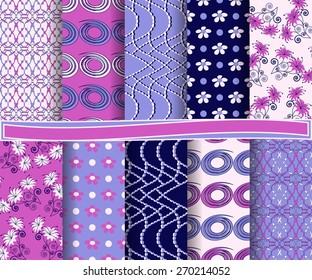 set of  abstract vector paper for scrapbook