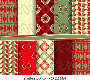 set of  abstract vector paper for scrapbook