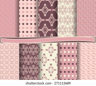 set of  abstract vector paper for scrapbook